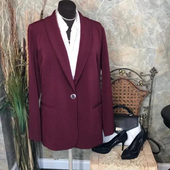 Susan Graver Jackets Coats Susan Graver Stunning Burgundy